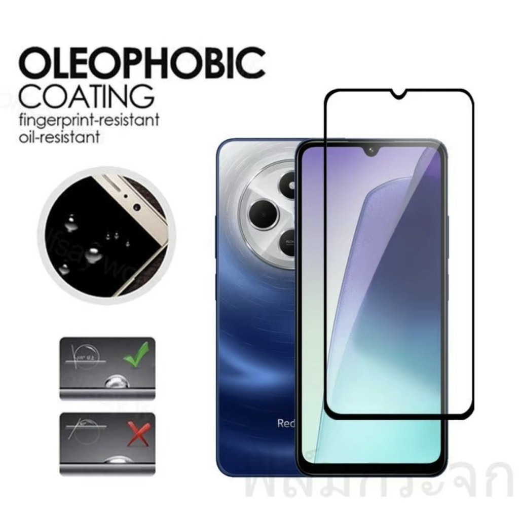 ฟิล์มเต็มจอ สำหรับ Xiaomi Redmi 14C 4G/Note14/14pro/14proplus ตรงรุ่น ฟิล์มกระจกหน้าจอ กันรอย กันกระแทก พร้อมส่งในไทย