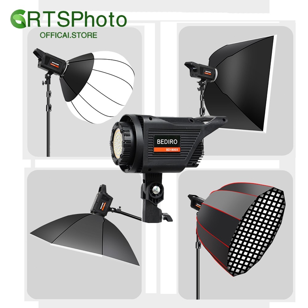 500W ไฟสตูดิโอ ไฟไลฟ์สด 3สี ไฟถ่ายภาพ รีโมทคอนโทรล พร้อมขาตั้ง2.1เมตร ﻿Led light softbox ไฟ