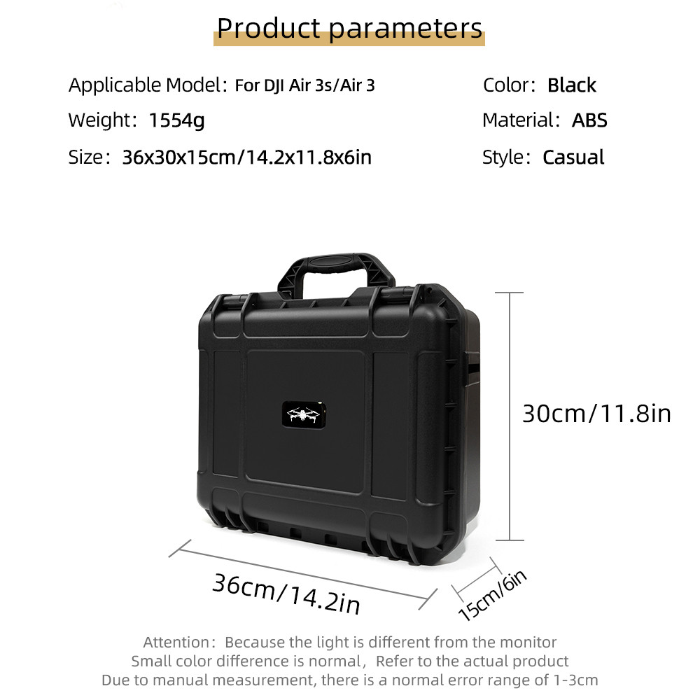 สําหรับ DJI Air 3S กระเป๋าป้องกันการระเบิดกล่อง Air 3 พร้อมหน้าจอไหล่กระเป๋ากันน้ํากระเป๋าถือ RC 2/RC-N3 รีโมทคอนโทรล