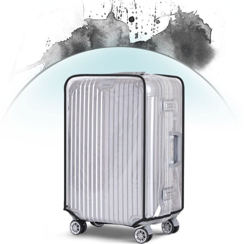 ผ้าคลุมกระเป๋าเดินทาง PVCใส  raincover luggage cover กันน้ำ หนาพิเศษ ใส ไร้ขอบ รุ่นหนาพิเศษ สำหรับทรง trunk 20/24/28นิ้ว