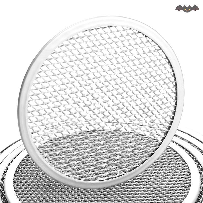 [PE] 6-12 นิ้ว Non Stick Pizza Screen Pan ไม่มีรอยต่ออลูมิเนียมสุทธิ Bakeware เครื่องมือห้องครัวรอบแพนเค้กพิซซ่า Pastry Baking ถาด TH