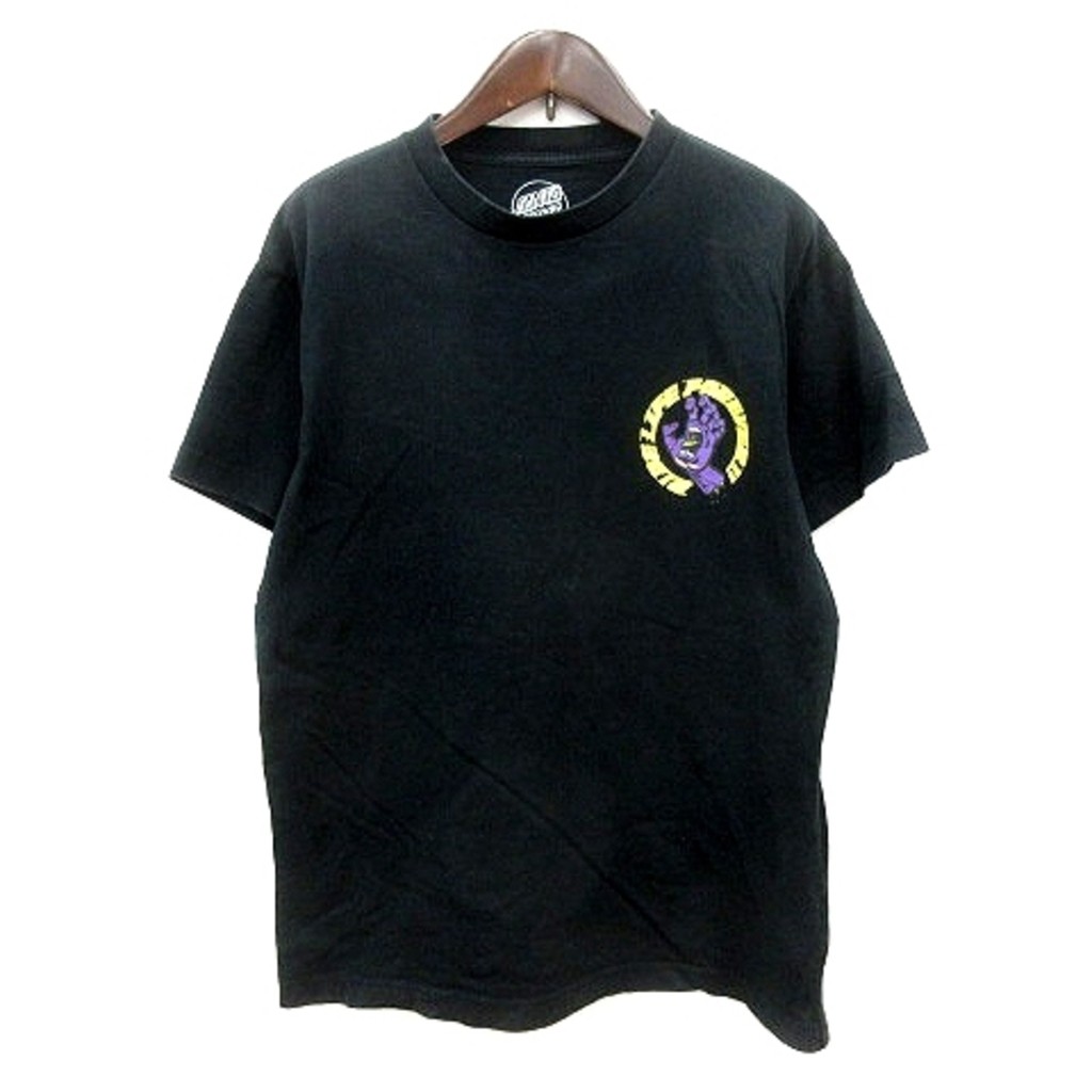 Santa Cruz Cut & Seven Tee Crew Neck Print Short Sleeve M Black Direct from Japan มือสอง
