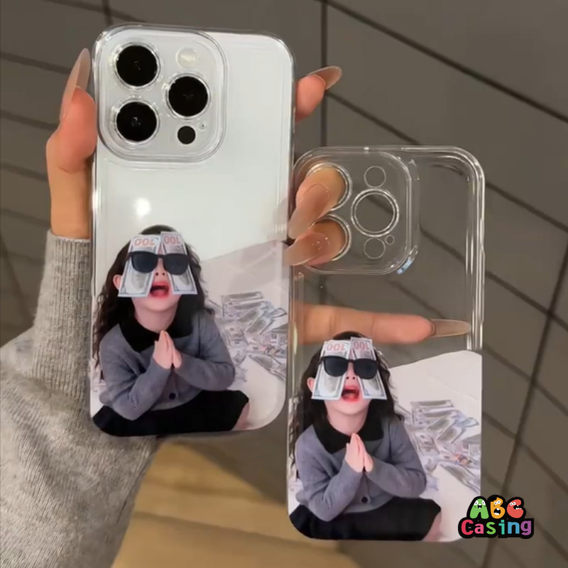 เคสสำหรับ IPhone 11 13 14 16 12 15 Pro Max 16 14 15 7 8 Plus XS XR MAX X SE 2020 เคสนิ่มลายสาวน้อยผู้ร่ำรวย
