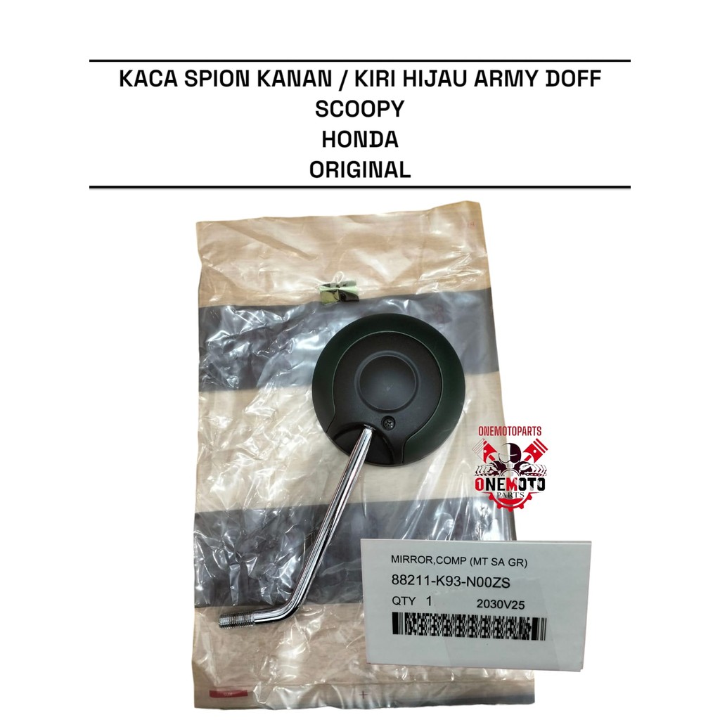 HIJAU RIGHT / LEFT REAR VIEW MIRROR PER PCS ARMY GREEN DOFF SCOOPY HONDA 88211K93N00ZS ต้นฉบับ