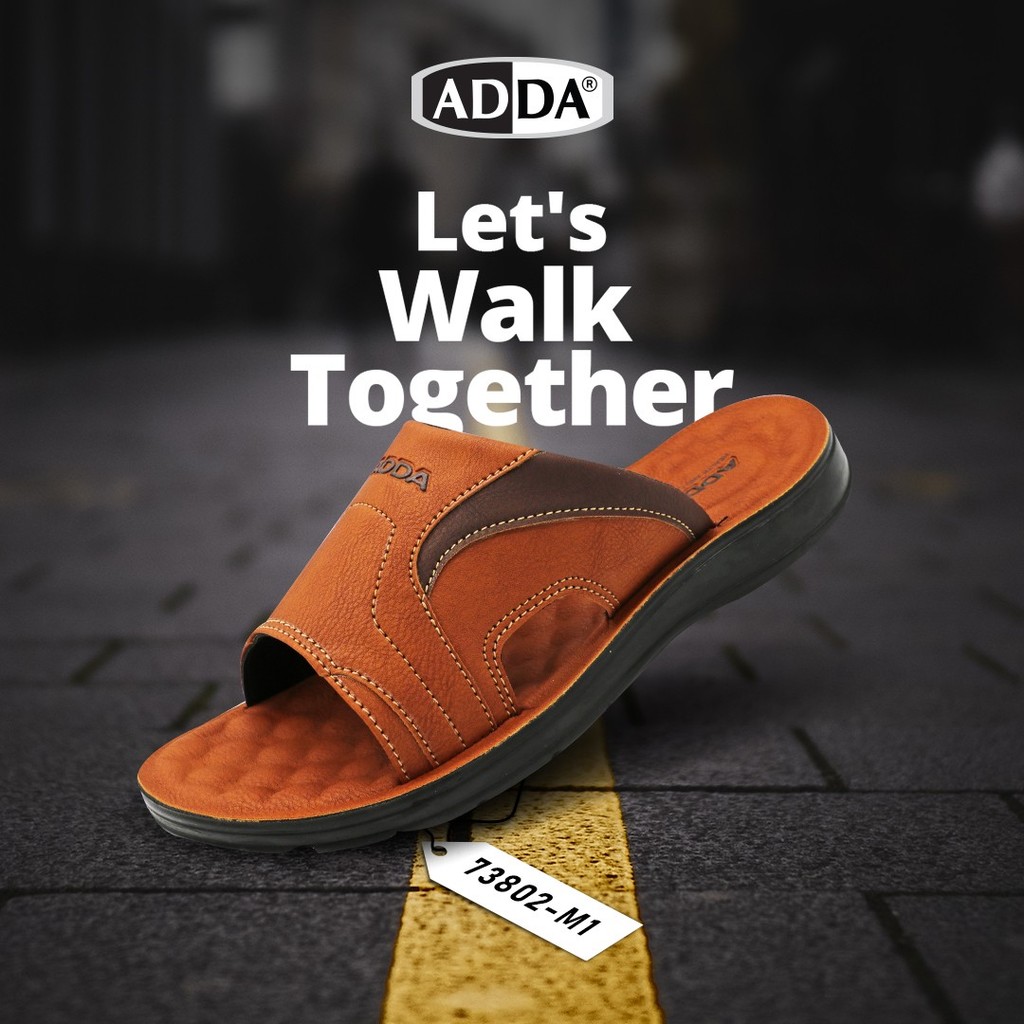 ADDA PU รุ่น 73802 (ไซส์ 39-45) รองเท้าแตะลำลองแบบสวม นุ่ม เบา สบาย ปกป้องเท้าคุณ