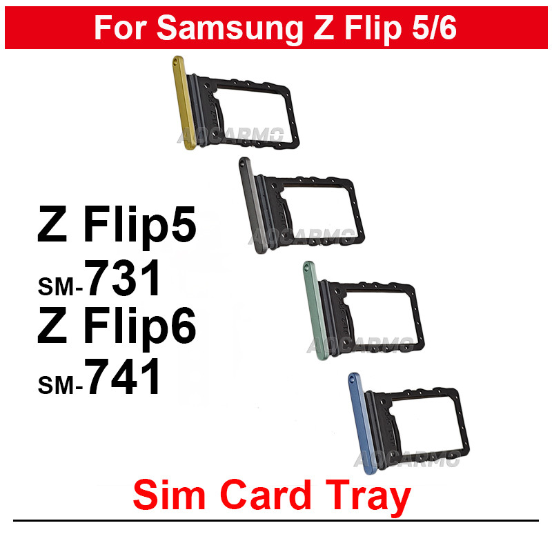 สําหรับ Samsung Galaxy Z Flip 5 6 Flip6 Sm-F741 Flip5 SM- F7310 ซิมการ์ดถาดผู้ถือสล็อตอะไหล่ซ่อม
