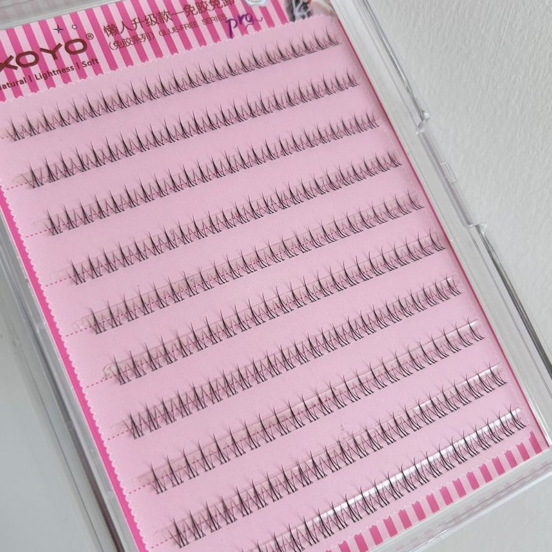 XOYO เปลวไฟขนาดเล็กขนตาล่างกาวฟรีขนตาปลอมคลัสเตอร์เดี่ยวธรรมชาติจําลอง Air โปร่งใสขนตาล่าง Segment - รูปที่ 6