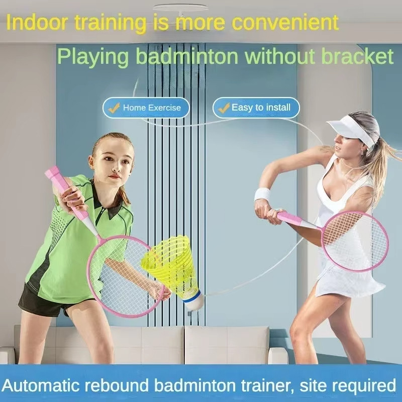 3 Balls Bucket Badminton Power Trainer Single Magic Indoor Slalom Badminton [JD]