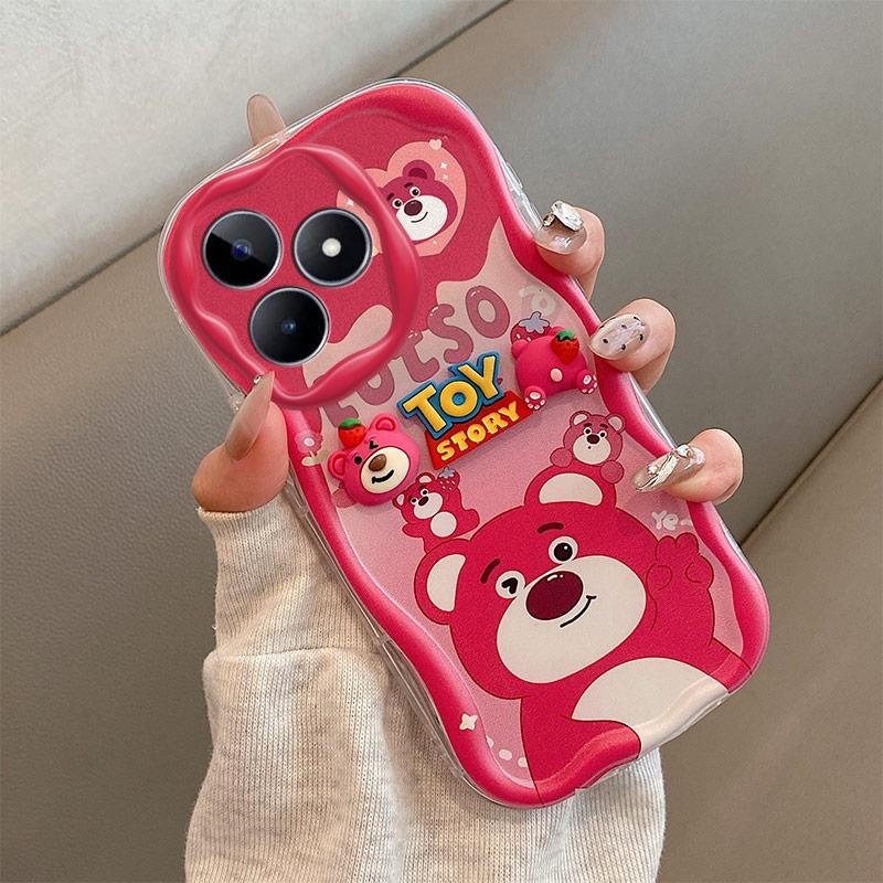 สําหรับRealme C51 การ์ตูนนุ่มกรณีRealme C 51 RealmeC51 RMX3830 น่ารักTPUซิลิโคนโทรศัพท์กรณีป้องกันปก