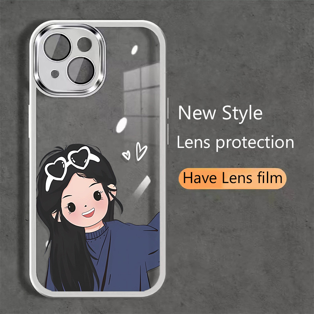 แว่นตาสาวสําหรับ Iphone Ip11 11 Pro 11 Pro Max 6 7p X Xr Xsmax ปลอก Ultra Thin Clear Soft เคสโทรศัพท