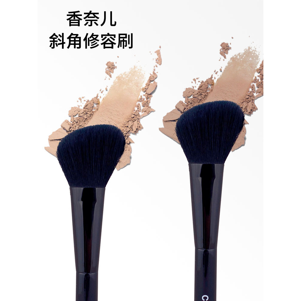 แปรงแต่งหน้าแบบพกพา~ชาแนล109#斜角修容刷提亮暗影阴影脸侧侧影手工化妆刷 - รูปที่ 2