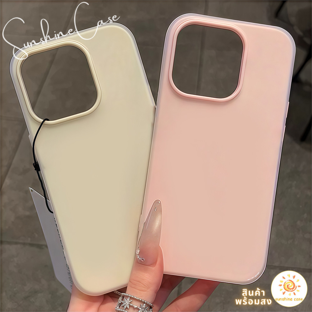 สต๊อกไทย เคสสำหรับไอโฟน12 สีเด่น เคสด้านครอบสองชั้นสีสัน For IPhone13 11 12 14PLUS 6/7/8 15 16Pro PROMAX X XS XR XSMAX