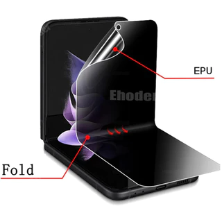 สําหรับ Samsung Galaxy Z Flip 8 7 6 5 7FE 5G ความเป็นส่วนตัวกระจกนิรภัย Anti-Spy ภายนอกด้านใน Soft Hydrogel ฟิล์มสําหรับ Flip6 Flip7 FE Filp ZFlip7 Flip5 Flip8 ป้องกันหน้าจอ