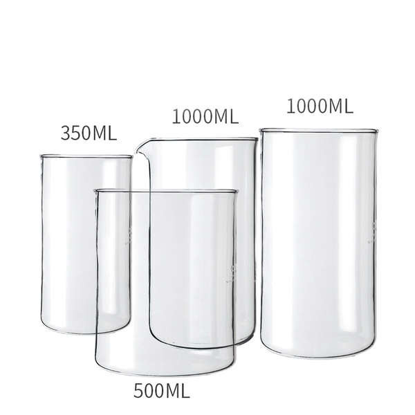 แก้วชงชา แก้วชงกาแฟ แก้วชา Bodum French Press Pot อุปกรณ์เสริมถ้วยแก้ว 350ml 500ml 1,000ml