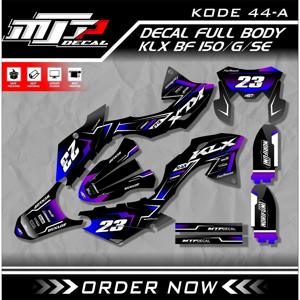 สติ๊กเกอร์ KLX 150 BF FULLBODY TRAIL DECAL - KLX BF/G/EXTREME สติ๊กเกอร์ออกแบบรูปลอก