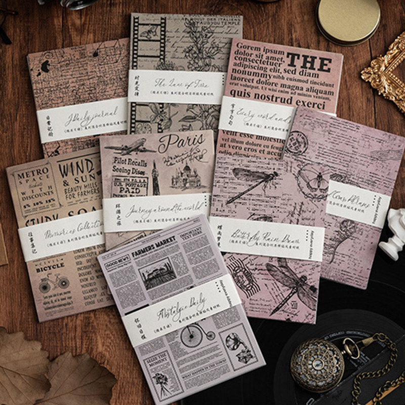 30แผ่นสร้างสรรค์ปลายนิ้วPhase Series Collageภูมิทัศน์กระดาษตกแต่งDIYวัสดุDecals