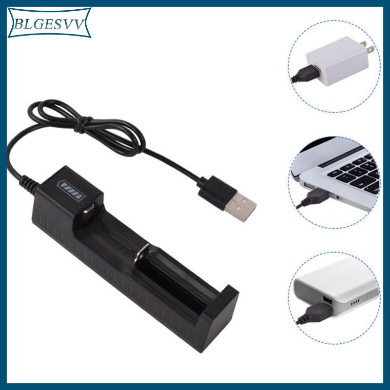 Blg อะแดปเตอร์ชาร์จ USB พร้อมเครื่องชาร์จไฟแสดงสถานะสําหรับแบตเตอรี่ลิเธียมไอออน 18650