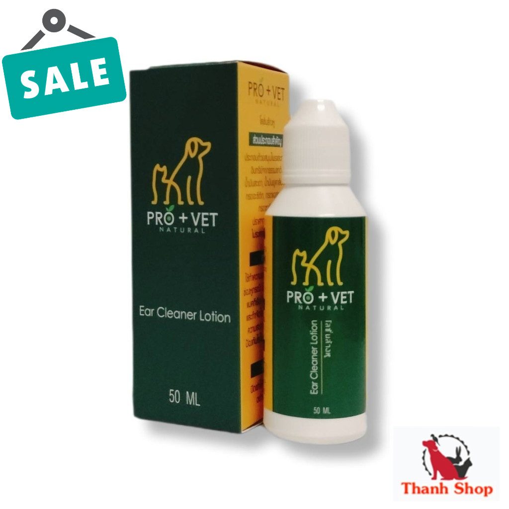 Pro+Vet โลชั่น ทำความสะอาดหู สำหรับสัตว์เลี้ยง 50 ml.