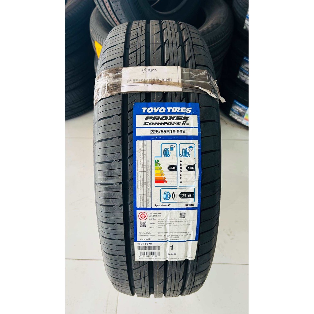 225/55R19 99V TOYO PROXES C2S🇯🇵 ยางใหม่ปี 2023🇯🇵ราคาโปร1แถม1=ได้2เส้นแถมจุ๊บลมยางแท้มีรับประกันนาน3ป