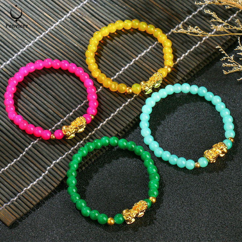 สร้อยข้อมือ Zhaocai Fine ประดับด้วยหินโมราเลียนแบบ สร้อยข้อมือแก้วโกเมนเลียนแบบหินออบซิเดียน ราคา ถูกที่สุด ดีลบีเคเค แกลเลอรีภาพที่ 5