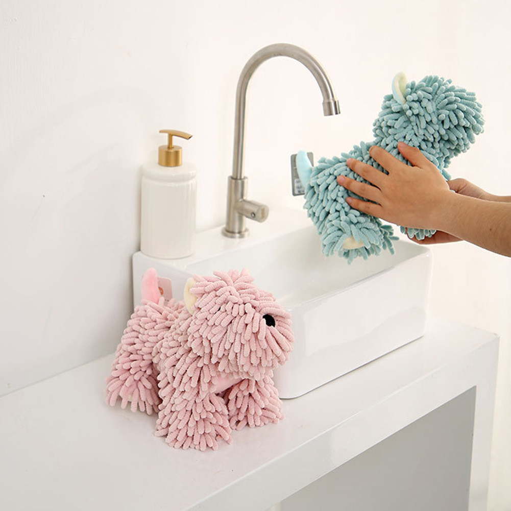 Chenille ผ้าเช็ดมือห้องน้ํา Soft Plush Chenille ผ้าขนหนูแห้งเร็วสําหรับอ่างล้างจานตกแต่ง