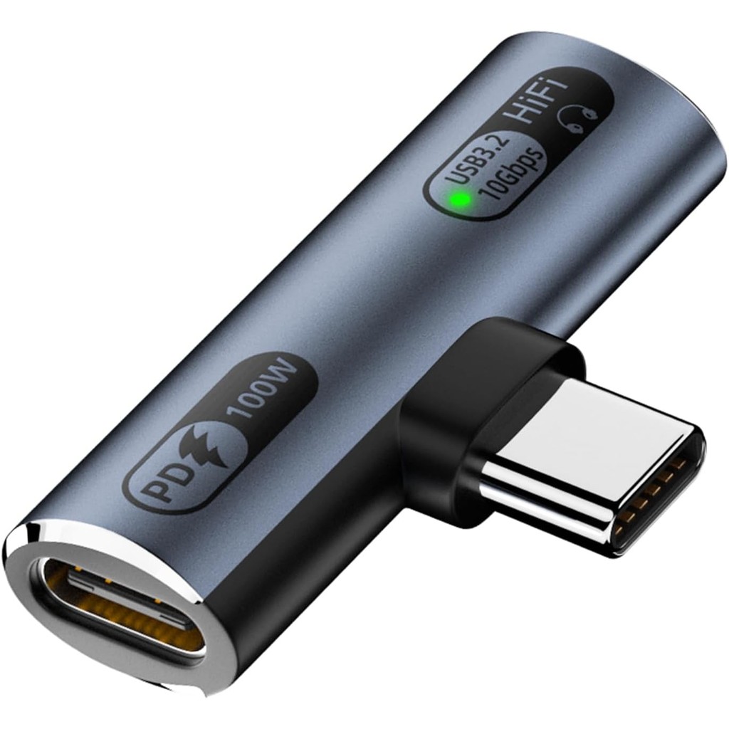 ตัวแยก USB C พร้อมการชาร์จอย่างรวดเร็ว 100W, หูฟัง USB C คู่และอะแดปเตอร์ชาร์จ Dongle สําหรับ iPhone 16/15 Series, iPad, MacBook,