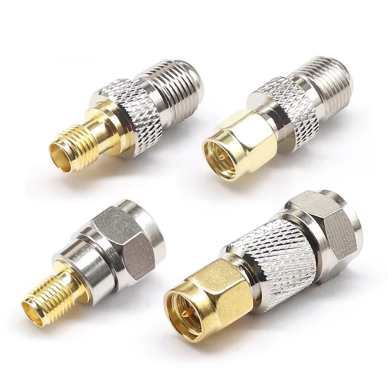 ขั้วต่อ SMA เป็น F ประเภท Coax, สายเคเบิล F ถึง SMA ตัวเปลี่ยนเพศชุดอะแดปเตอร์โคแอกเซียลชายกับหญิงสําหรับวิทยุ WiFi เสาอากาศ