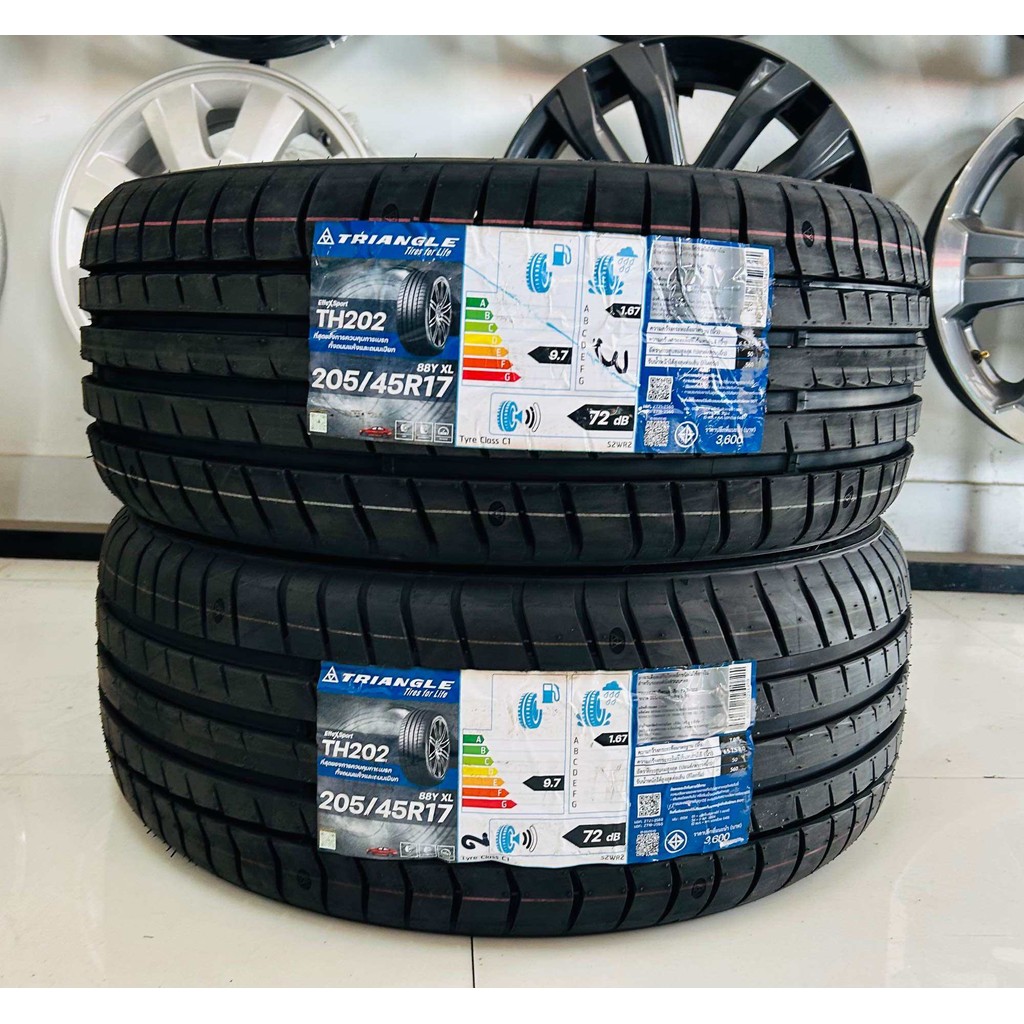 205/45R17 88Y TRIANGLE TH202 ยางใหม่กริ๊ปปี24🇹🇭ราคาโปรซื้อ2เส้นแถม2เส้น=ได้4เส้น✅แถมจุ๊บลมยางแท้🔥