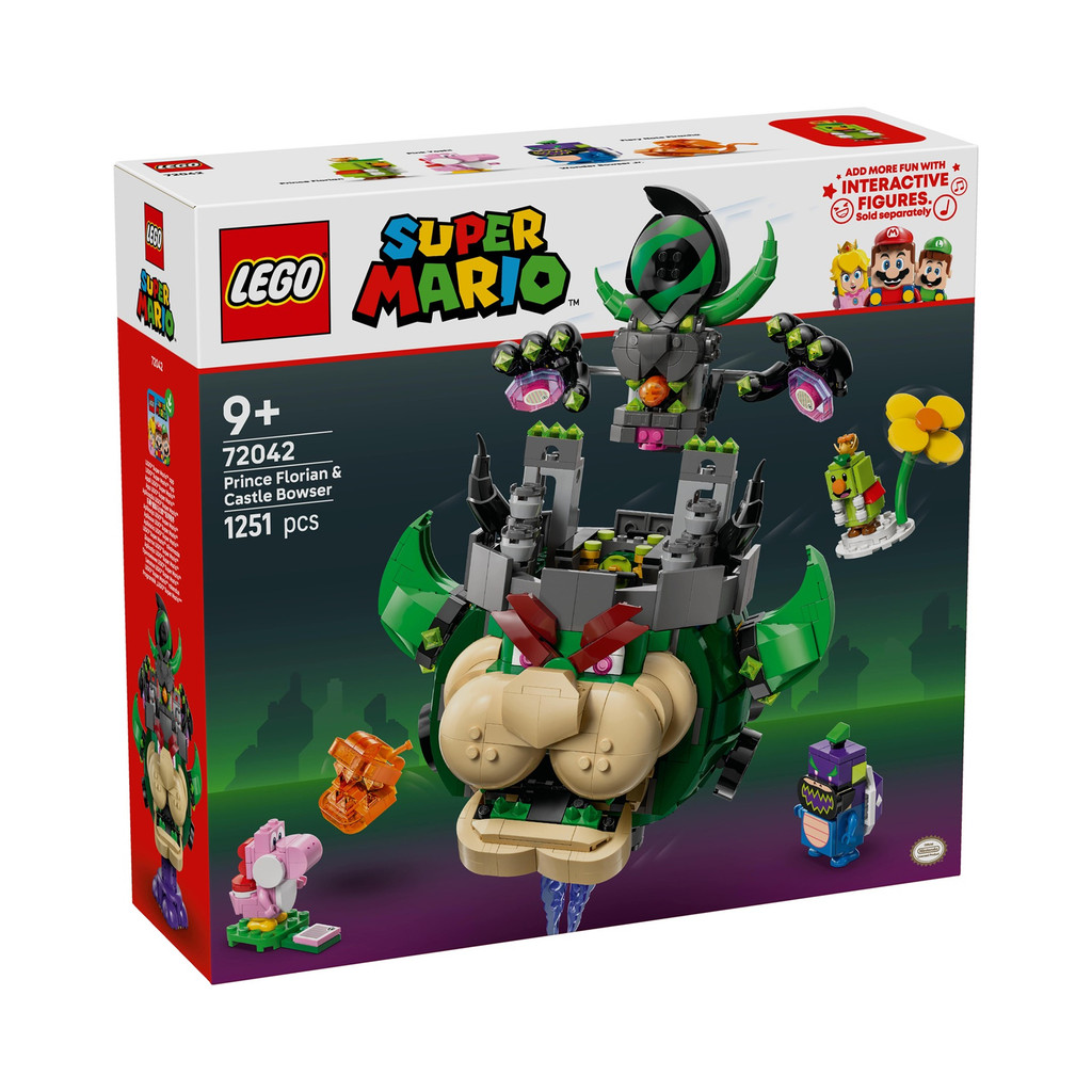 LEGO 72042 Super Mario Prince Florian & Castle Bowser Building ชุดของเล่น (1251 ชิ้น)