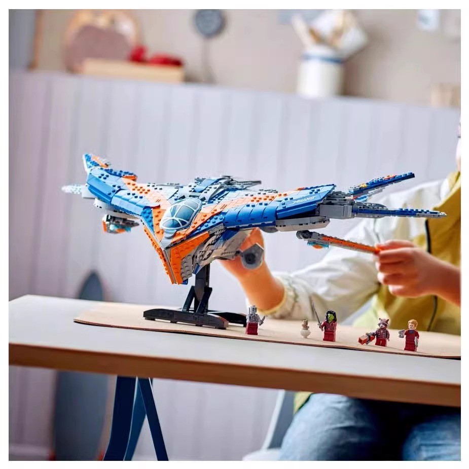 ผู้ขายที่เข้ากันได้ Lego Superhero Marvel 76286 Galaxy Guard Milan ยานอวกาศประกอบของเล่นบล็อกตัวต่อ