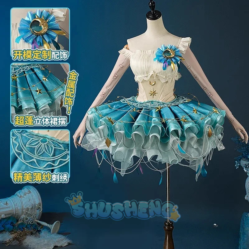 หญิง Dancer/Margaretha Zelle คอสเพลย์ Identity V เครื่องแต่งกาย Wandering Moonlight ชุดปาร์ตี้ฮาโลวี