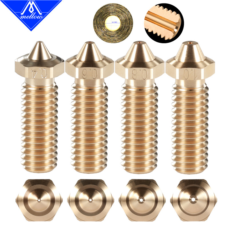 NF-V6 Sharp Volcano Nozzle Brass Lengthen Extruder Nozzle 0.4--1.2mm For 3D printer 1.75 Filament  V