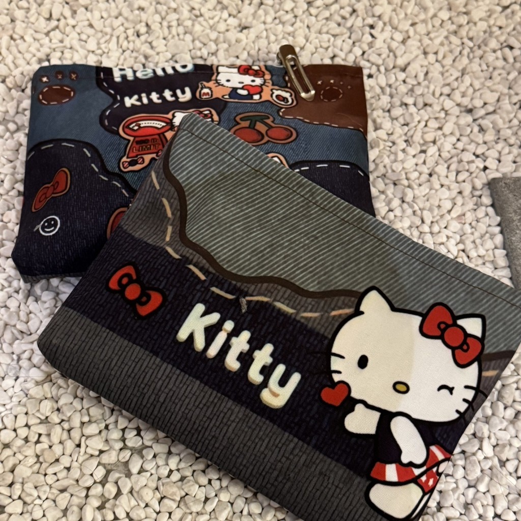 Niche f f Flying Kiss Katie Cartoon Original Clutch Cosmetic Bag กระเป๋าเก็บของความจุขนาดใหญ่แบบพกพา