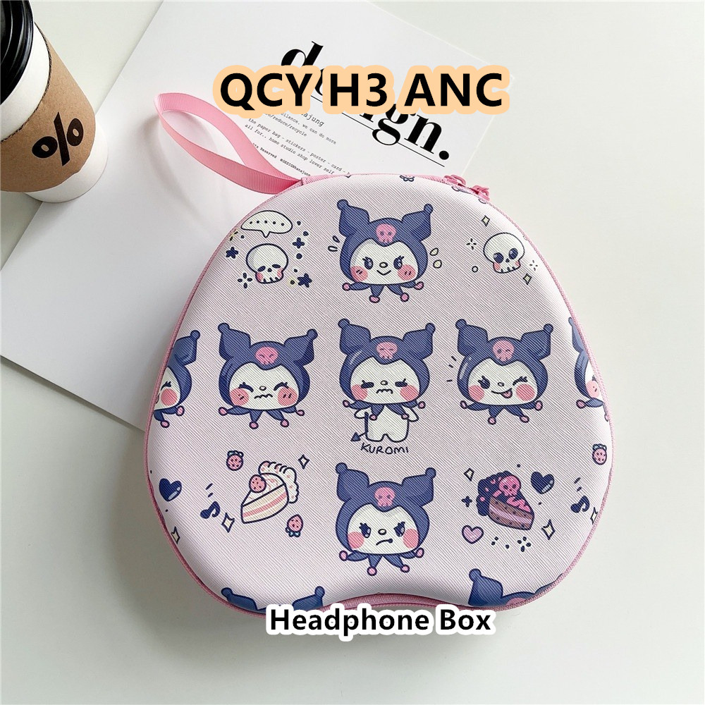 จัดส่งที่รวดเร็วสําหรับ QCY H3 ANC เคสหูฟังหวานและน่ารักชุดหูฟังการ์ตูนแผ่นรองหูฟังกระเป๋าเก็บปลอกกล