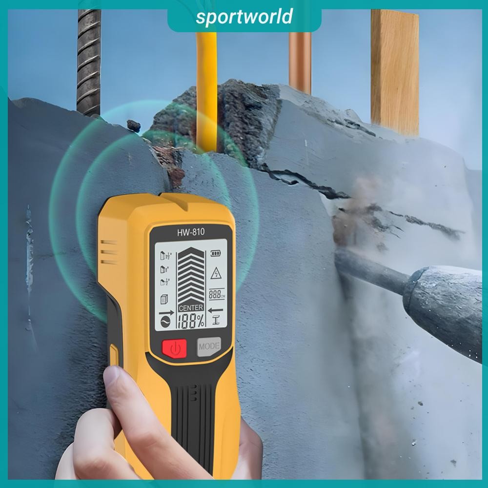 จัดส่งจากกรุงเทพ 6 in 1 Smart Stud Finder เครื่องสแกนผนังความแม่นยําสูง Stud Finder เครื่องตรวจจับผนัง Stud Finder สําหรับไม้แม่เหล็กโลหะ AC Wire Finding [sportworld.th]