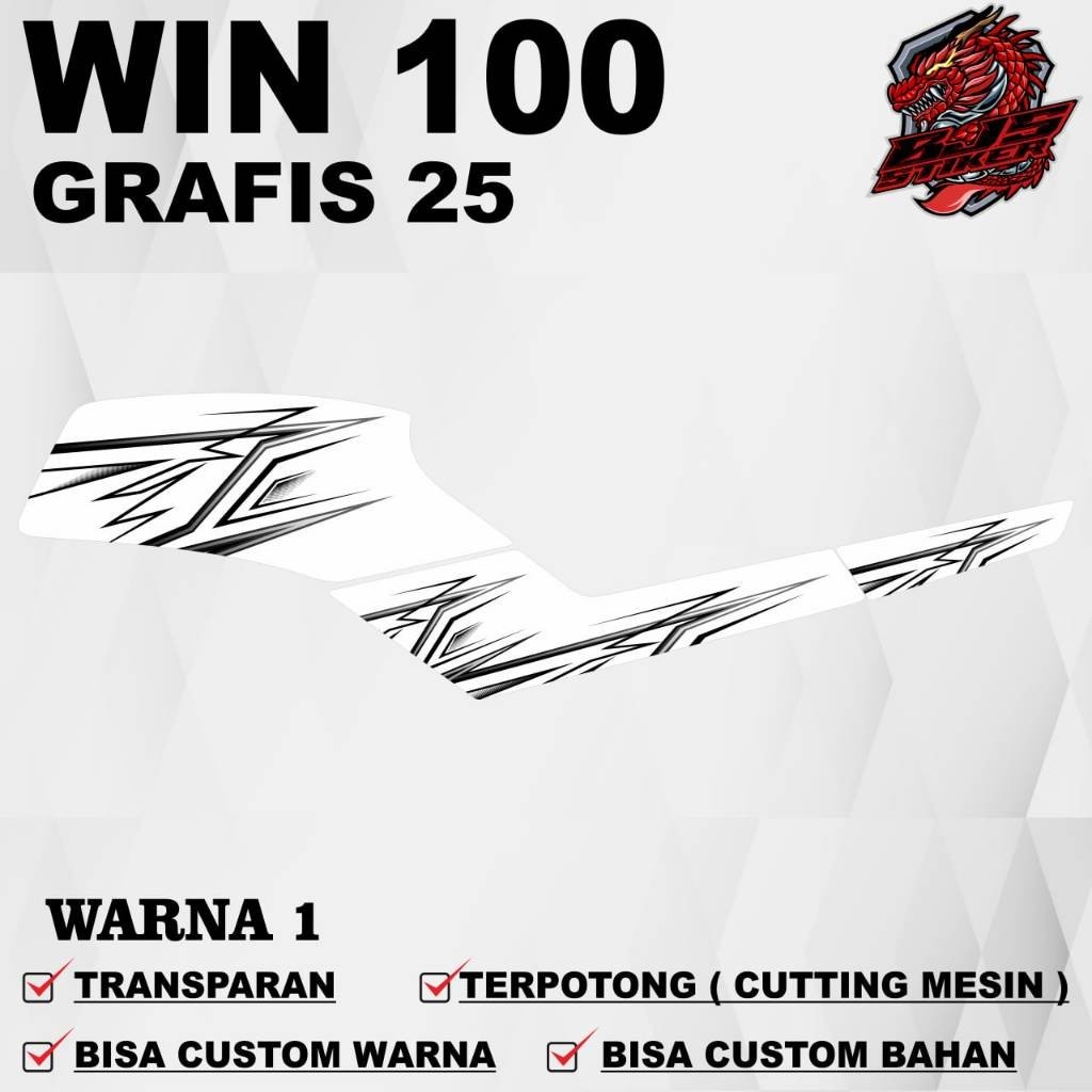 สติ๊กเกอร์รายชื่อรถจักรยานยนต์ Honda WIN 100 กราฟิก 25 - Honda WIN 100 กราฟิก 25 สติ๊กเกอร์รูปลอก