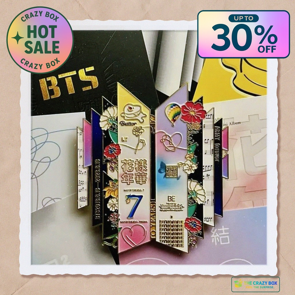 BTS 10th Anniversary ป้ายโลหะ Pin สะสมของที่ระลึก Kpop พัดลมตกแต่ง