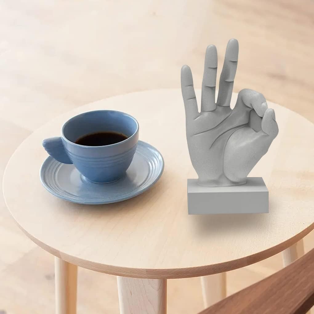 FineInno OK แม่พิมพ์เทียนท่าทาง, 3D รูปมือเรซิ่นแม่พิมพ์, OK Finger แม่พิมพ์ซิลิโคนสําหรับสบู่,เทียน