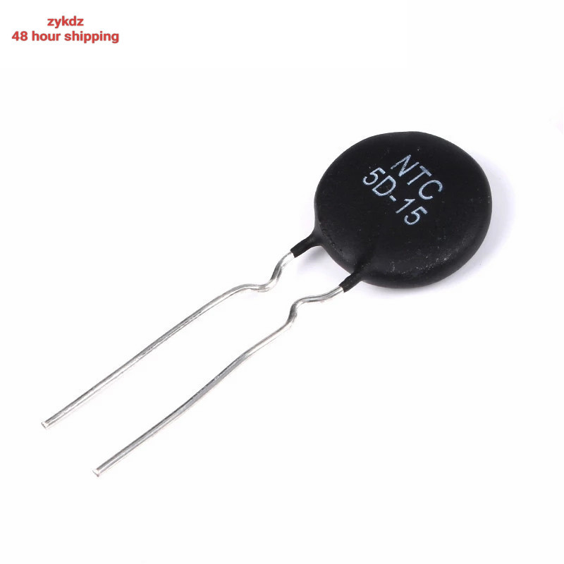 ตัวต้านทานเทอร์มิสเตอร์ NTC 10 ชิ้น NTC 5D-15 5D15 ตัวต้านทานความร้อน