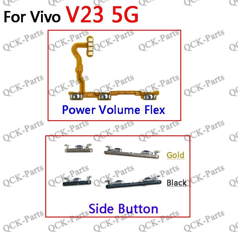 สําหรับ VIVO V23 5G V2130 ปุ่มด้านข้างปริมาณพลังงาน Flex Cable Keys ปุ่มปิดระดับเสียงขึ้นและลงปุ่มด้านข้างอะไหล่ทดแทน