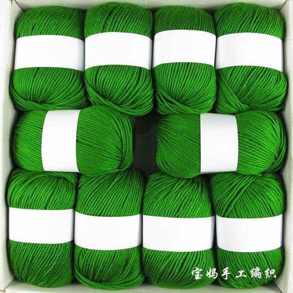 ไหมพรม 4ply ไหมพรม 8ply ด้ายเด็ก 6 Strands Medium Fine Wool Ball diy Hand-Knitted Cotton Shoe Hook ร