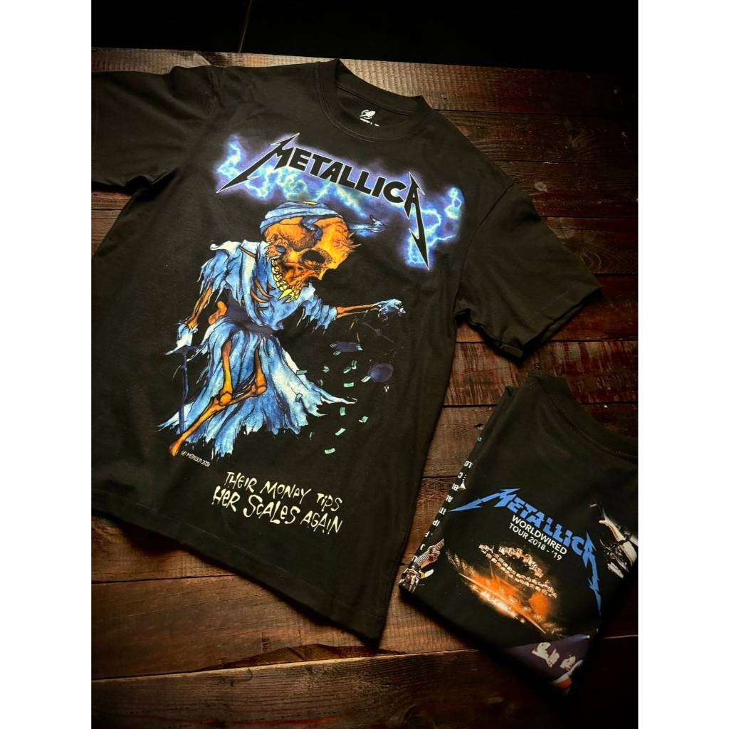 เสื้อยืดMetallica Rocket Lab สีดำ Unisex ผ้าฝ้ายคุณภาพสูง งานละเอียด แฟชั่นและเข้าได้กับทุกสไตล์