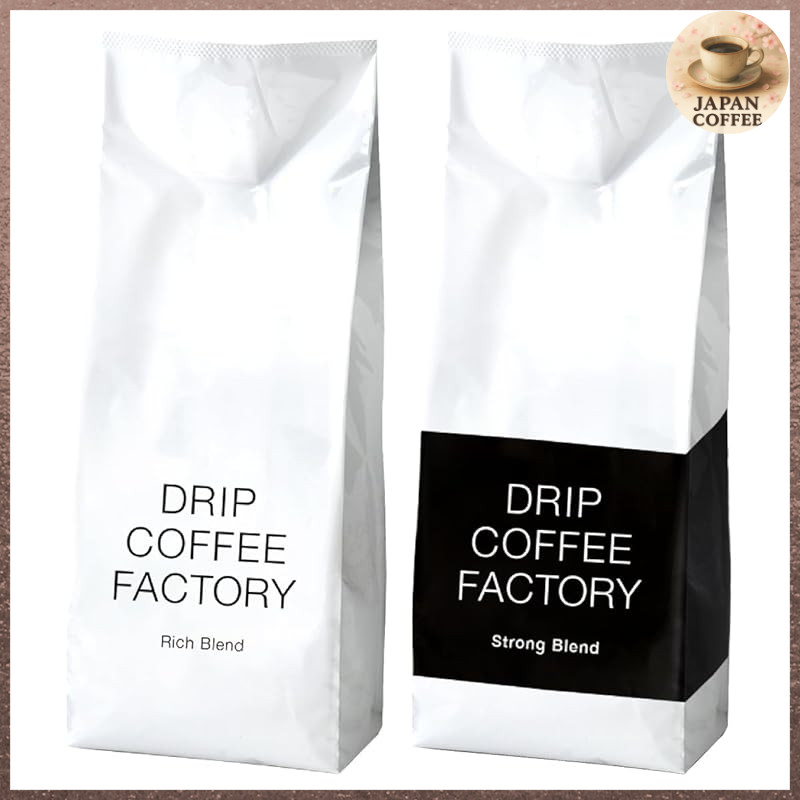 Drip Coffee Factory Rich & Strong Assortment Set - Medium Ground Coffee, 2kg (500g x 4 Bags)