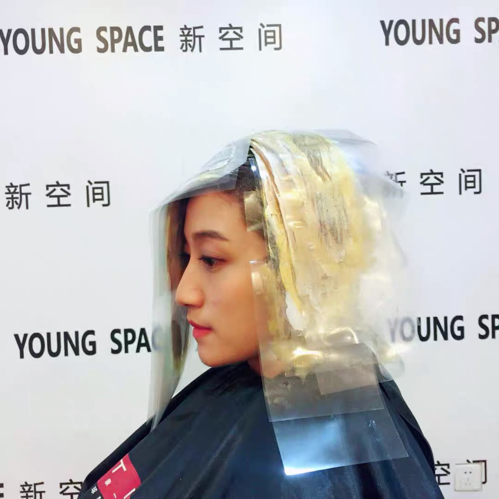 ผมแผ่นไฮไลท์โปร่งใสแยกกระดาษย้อมพิกเซลย้อมลายสก๊อตย้อม Bump Dyeing Paris Dyeing