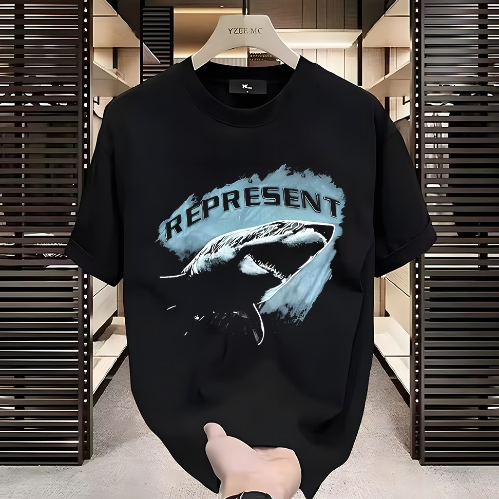 KATUN VBA Camar เสื้อยืดผู้ชายเท่ๆ original 100% Cotton 24s SHARK PICTURE T-SHIRT - PREMIUM SCREEN P