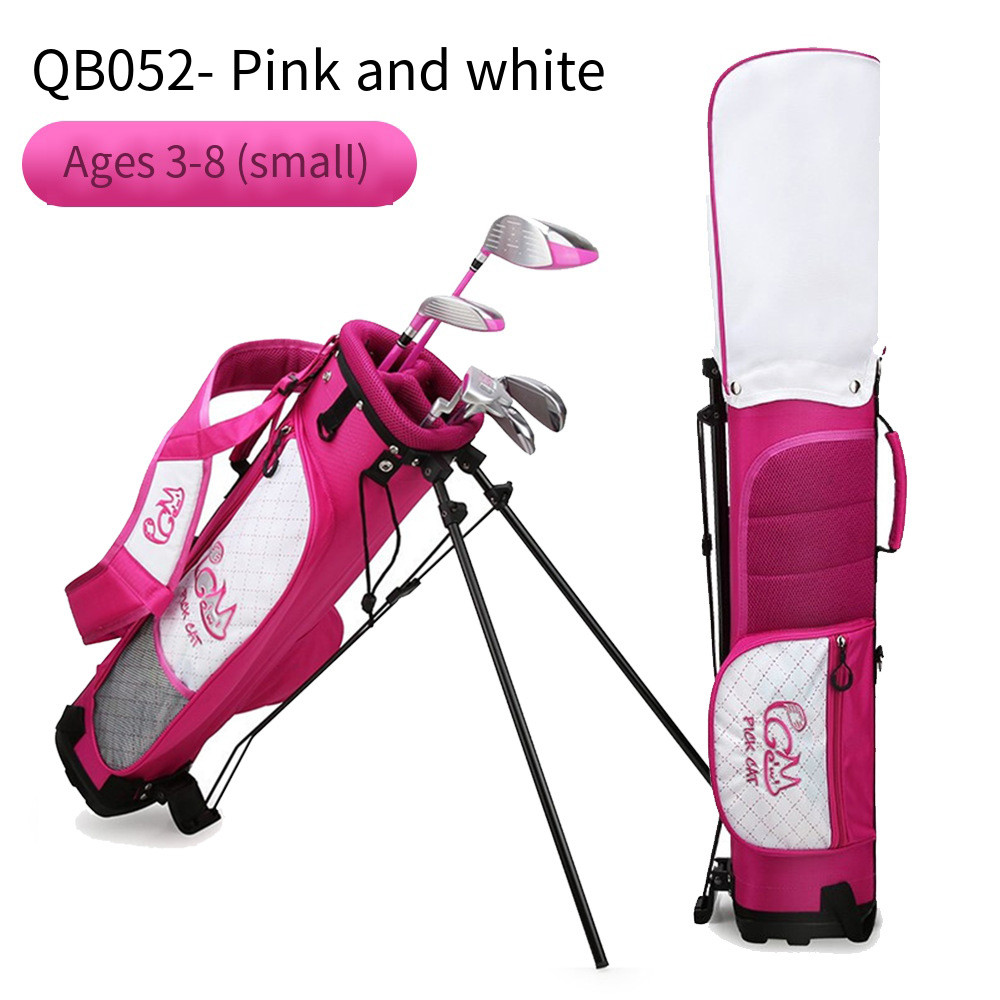 PGM PGM Junior Kids Golf Bag, Portable Golf Rack Stand Bag Light Golf Club Set Bag สามารถรองรับกระเป