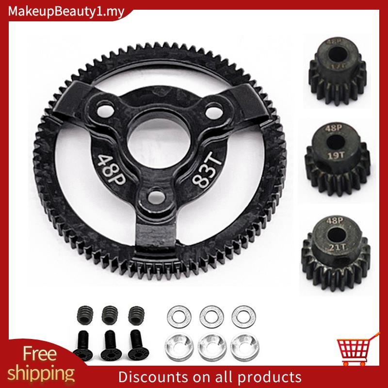 เหล็กแข็ง 48P Spur Gear พร้อมเกียร์ Pinion สําหรับ Slash 2WD Bandit Drag Slash Parts,83T