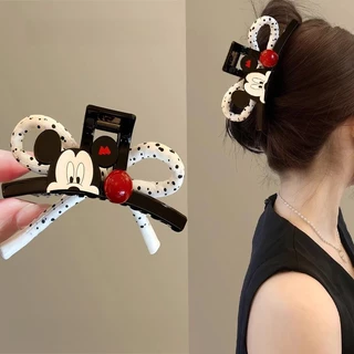 【Shopee ส่งตรง ถึงไว】กิ๊บผมมิกกี้เมาส์สําหรับหางม้าสูง ทรงกลับหัว กิ๊บทรงฉลามขนาดใหญ่