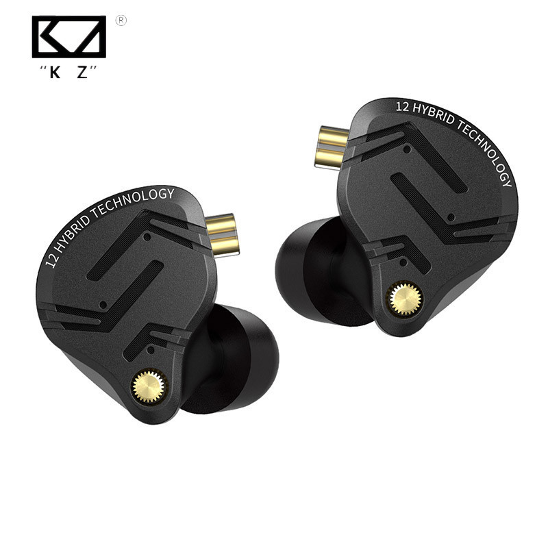 KZ ZS12 PRO X หูฟังโลหะ 1DD + 5BA Hybrid HIFI Bass In Ear Monitor หูฟังกีฬาเพลงเสียงรบกวน Cancelling ชุดหูฟัง