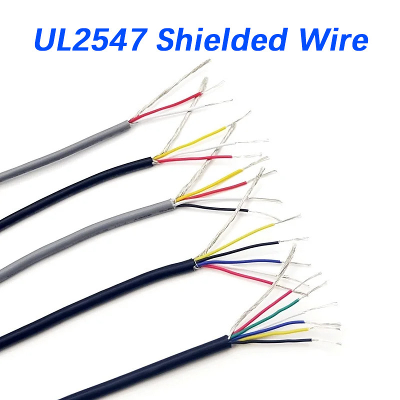 ลวดป้องกัน 2 3 4 5 6 7 8Core PVC ฉนวนช่องลําโพงเสียงสายหูฟังสัญญาณควบคุมสายทองแดง UL2547